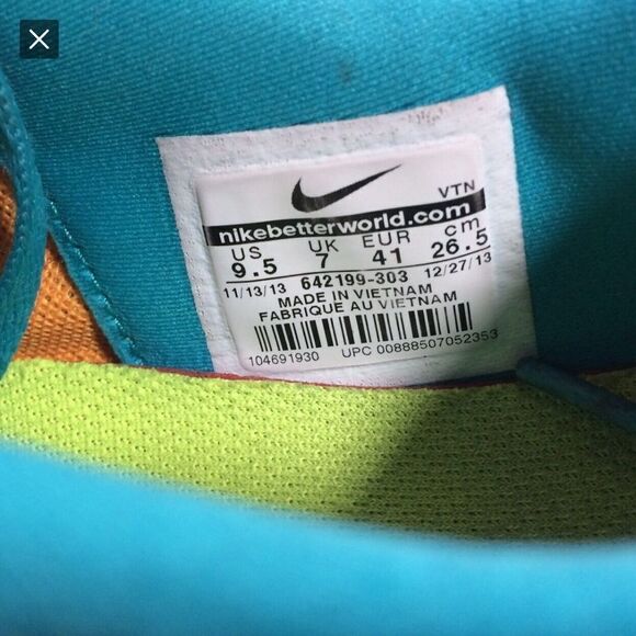 New Nike Free 5.0 women's sneakers turquoise green size 9.5 US medium 41 EUR - Picture 6 of 6